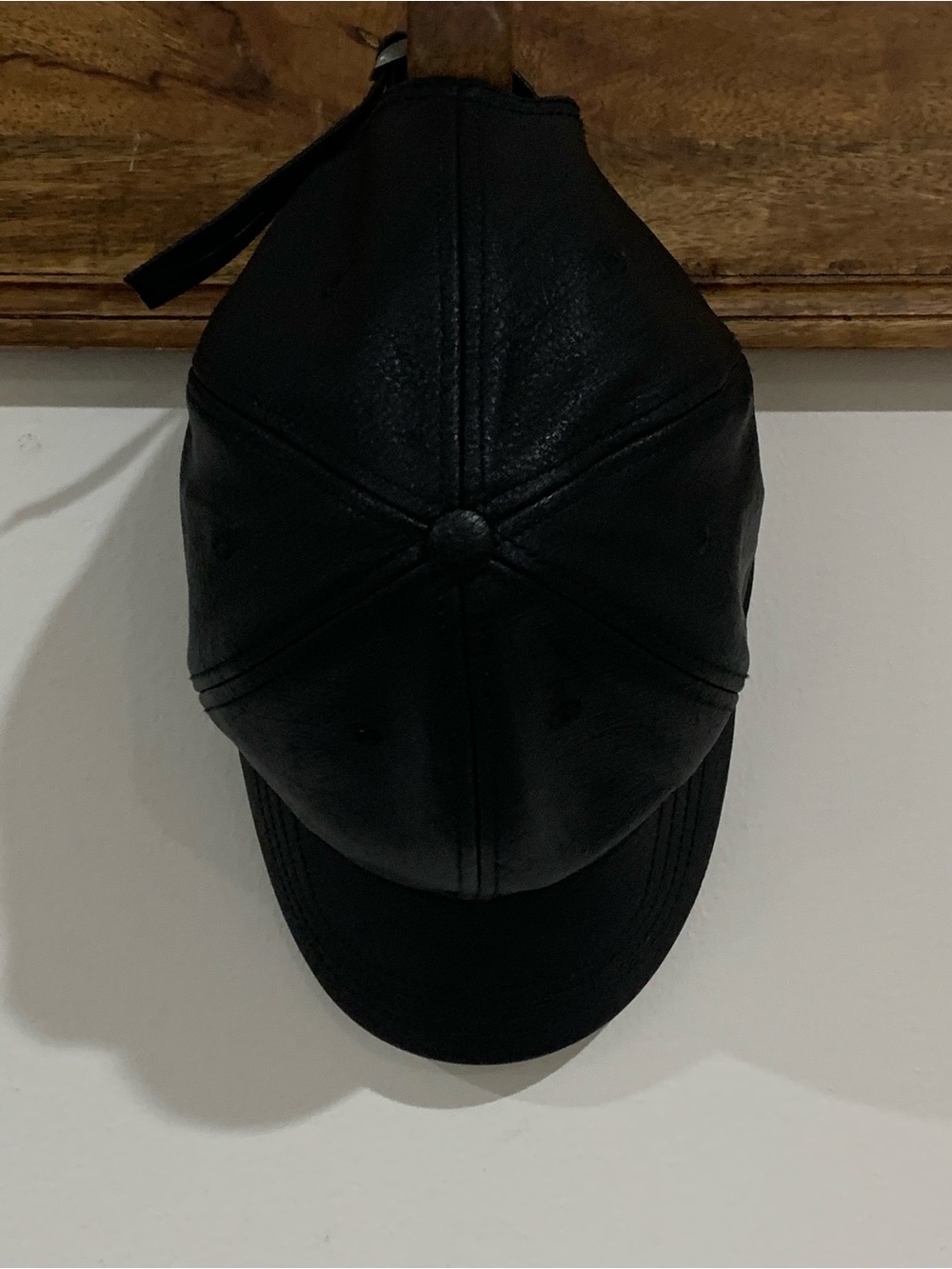 Abercrombie & Fitch Faux Leather Baseball Hat Cap 90s Biker Unisex streetwear